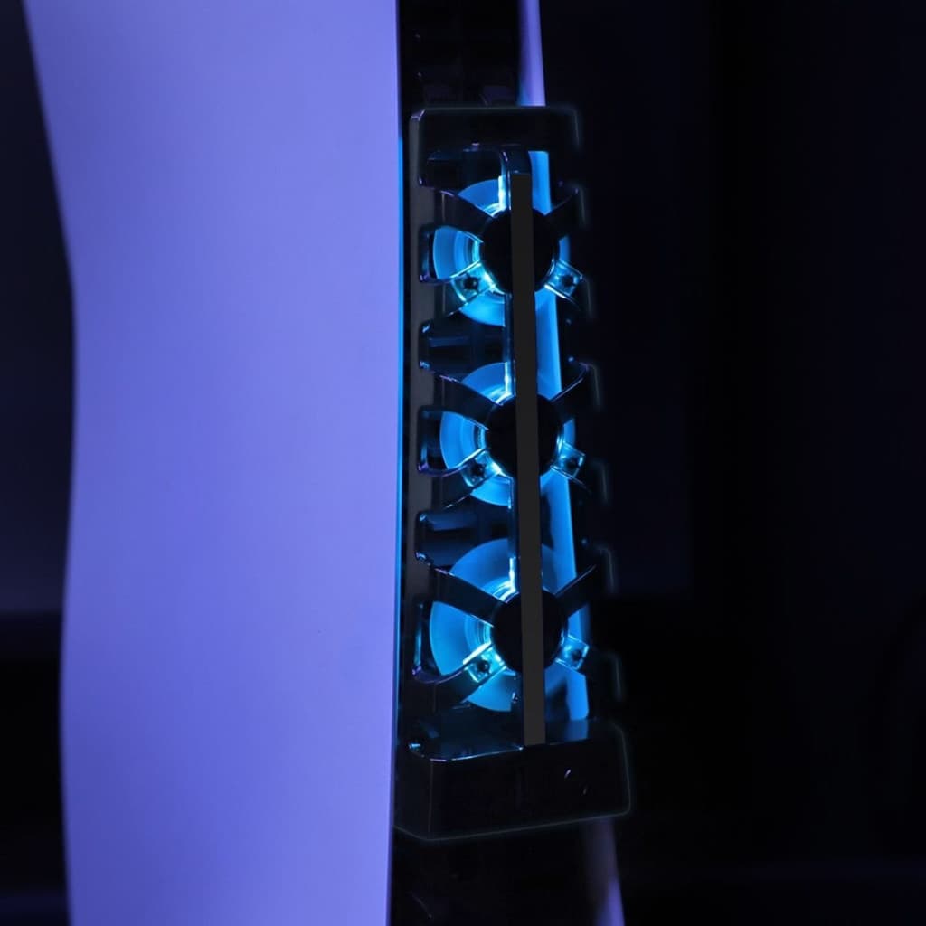 Cooler Externo Para Ps5 Fat Com 3 Ventoinhas Para Resfriamento LED