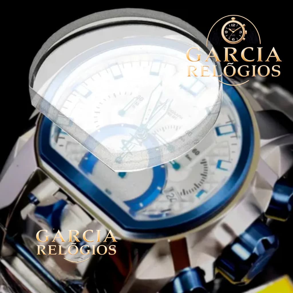 Relógio Invicta Magnum 20112 Prata azul Aço Inoxidável Pesado Excelente Qualidade + Caixa