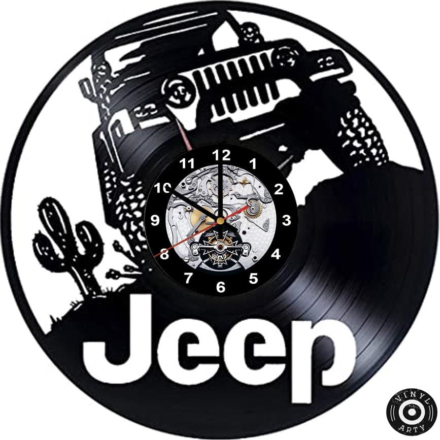 Relógio de Parede Relógio de parede Jeep - Real - cortado Relógios de parede Disco de Vinil Decorati