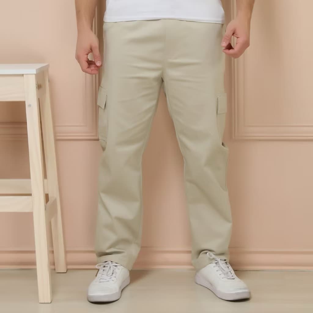 Calça Cargo Skate Preta, Bege, Caqui Streetwear Retro 5 Bolsos Unissex