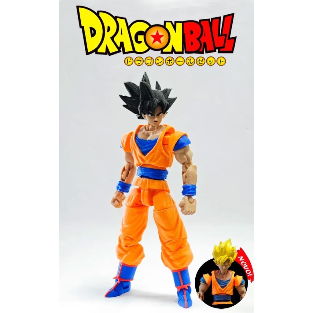 🔥 Boneco Articulado Dummy – Goku | Resina & Desing (15 Cm)