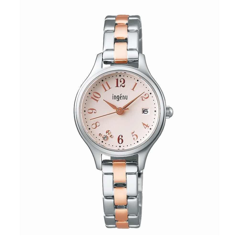 [Seiko Watch] Relógio Angeline Happy Seven Quartzo Safira AHJK463 Feminino Vermelho