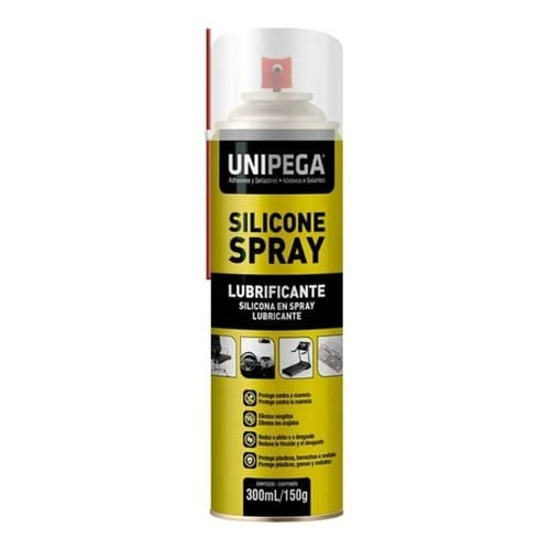 Silicone Spray Lubrificante para Esteira Unipega 300ml Protege e Lubrifica Eficaz