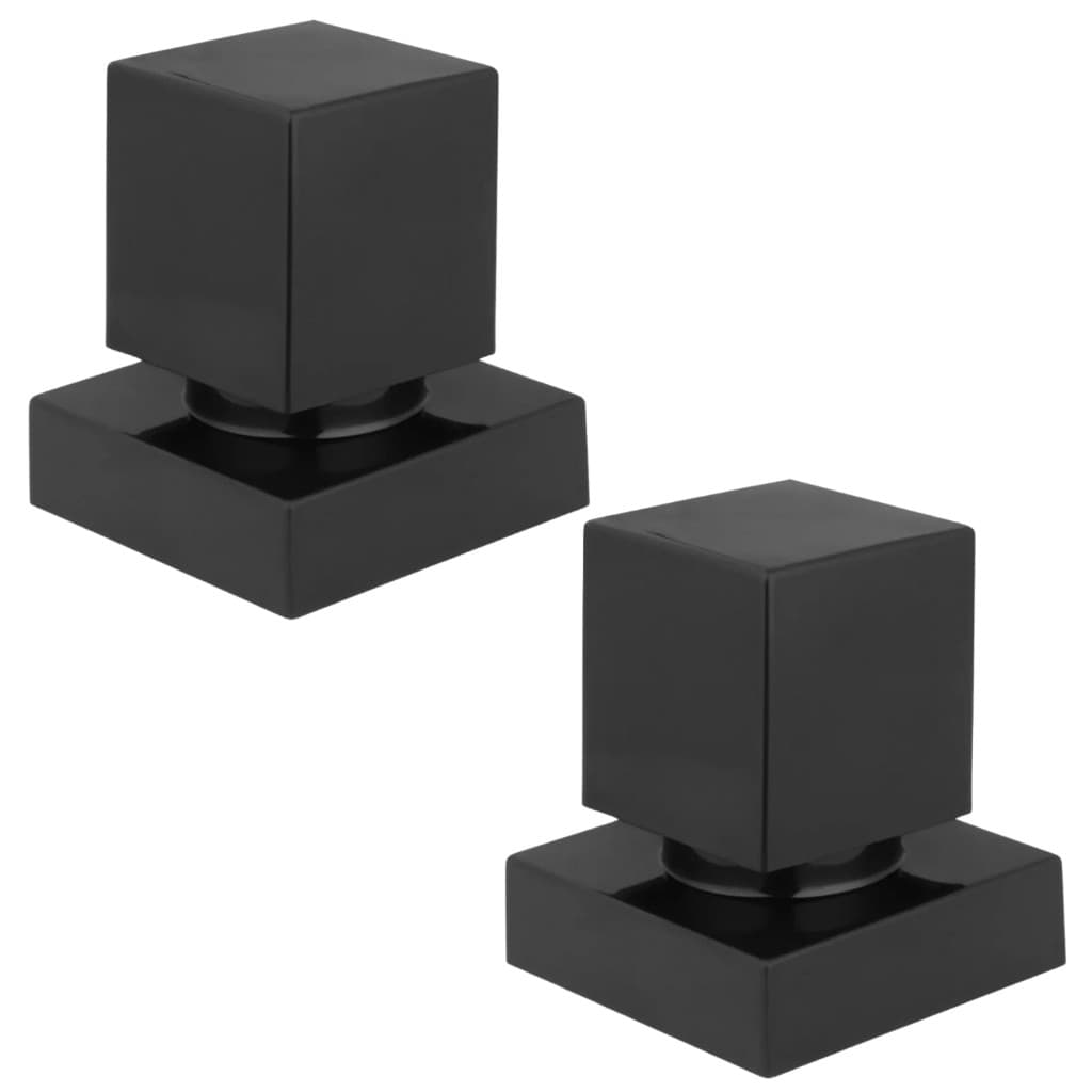 KIT 2 Acabamentos Quadrado De Metal Para Registro Pressão Gaveta Deca Docol Acabamento Preto Fosco