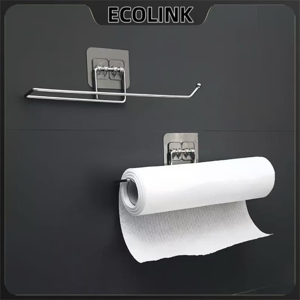 KIT 2/3/4 Porta Papel Toalha e Suporte de Filme de Alumínio para Parede de Cozinha