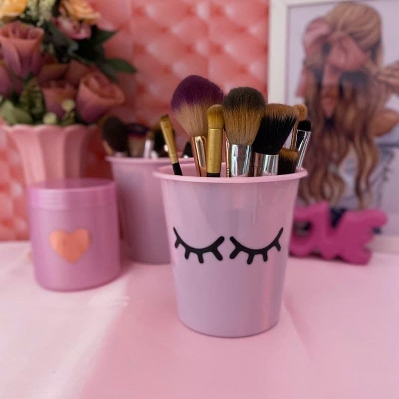 Porta Pinceis Decorativo organizador Maquiagem