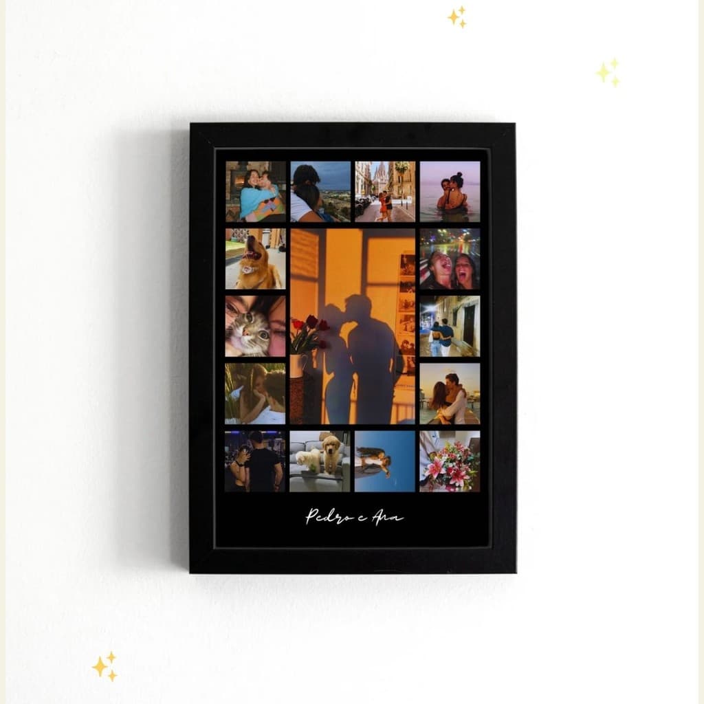 Quadro Personalizado Presente Casal Namorados com Frase