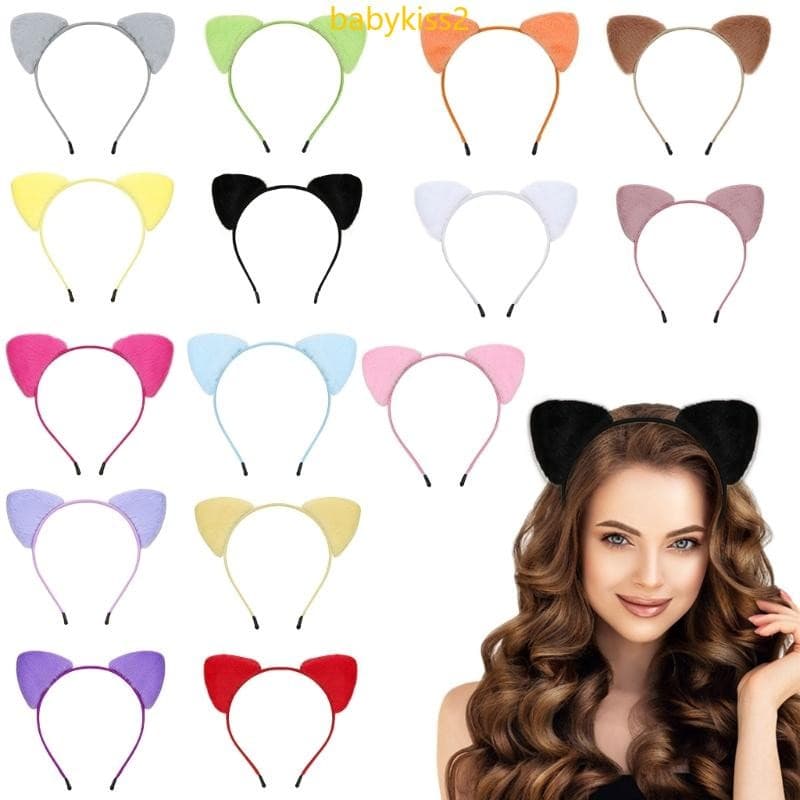 Brincalhão Orelhas Gatos Tiaras Halloween Maquiagem Argola Cabelo Elegante Headpiece
