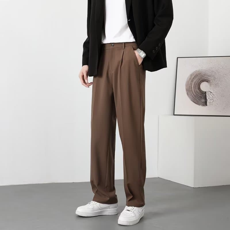 Calças casuais meninos em linha reta solta High Street americano Retro calças compridas verão na moda perna larga Drape