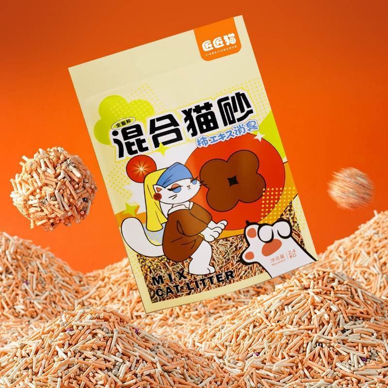 Artesão gato caqui Tofu maca de gato desodorante grupo livre de poeira vaso sanitário lavável solo expandido planta para