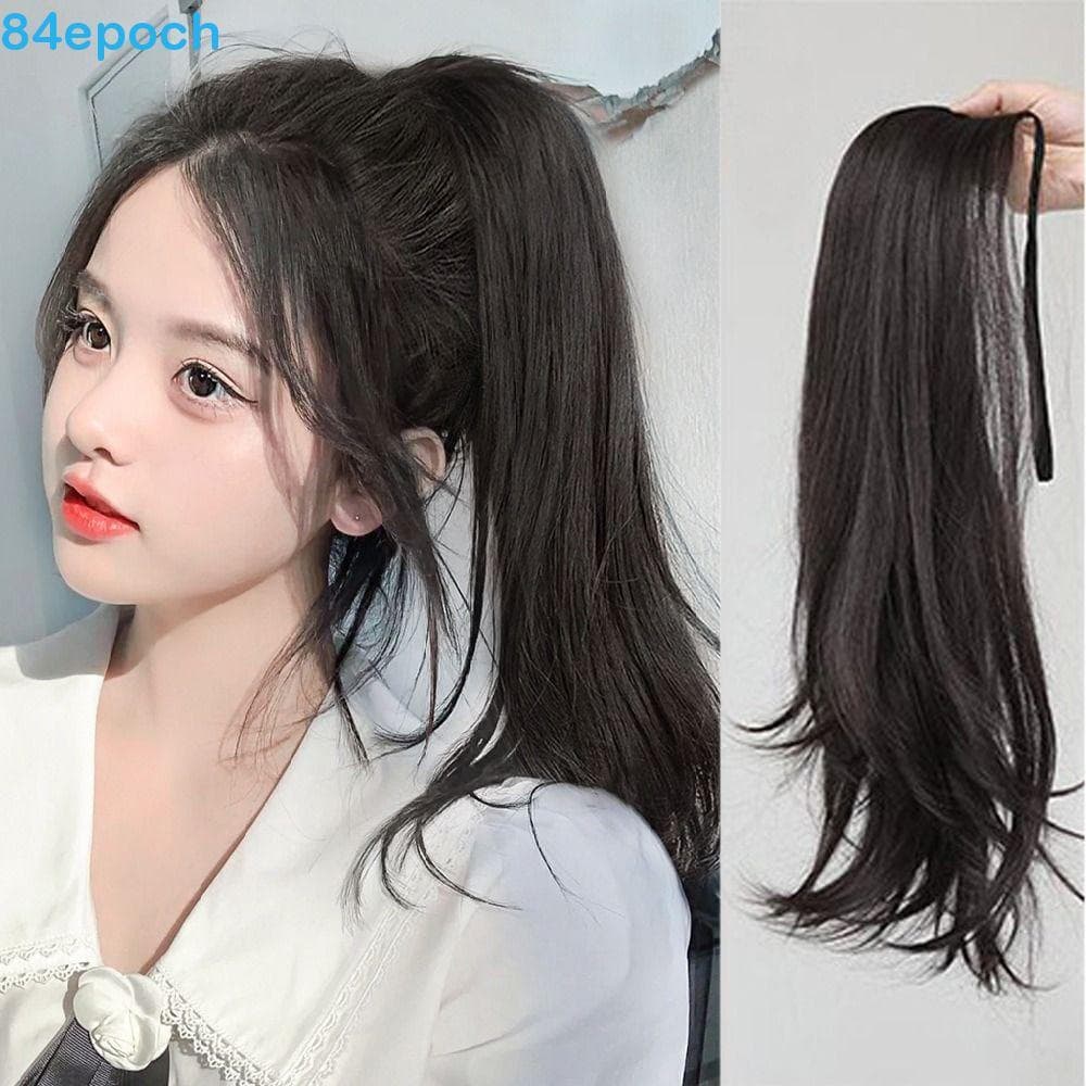 BREPOCH Longo Rabo De Cavalo Peruca Extensão Do Cabelo Acessórios Para O Fibra Resistente Ao Calor Envoltório Em Torno D