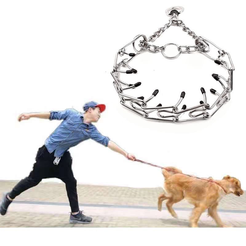 Gargantilha Com Fivela De Prática De Treinamento De Cachorro De Corrente Durável De Liberação Rápida De Ferro Para Cães