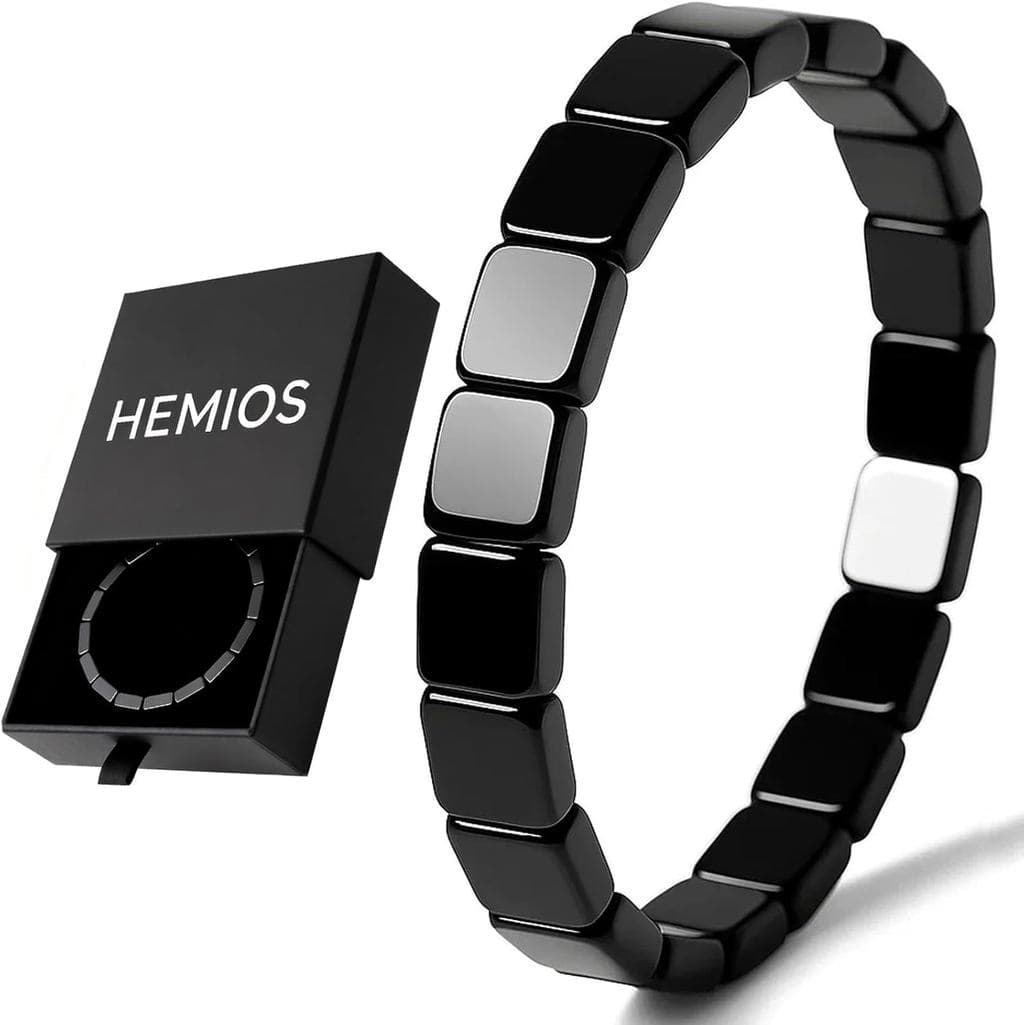 Pulseira de Hematita para Homens - Reativa a Energia Masculina, Pulseiras de Pedra de Hematita com Contas para Cura, Pre