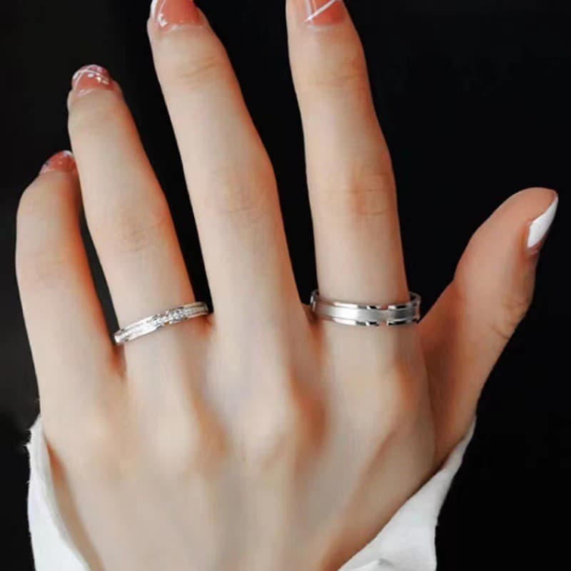 Anéis de casal Jianjia e Bailu para homens e mulheres, design exclusivo, luxo discreto personalizado, anéis de presente
