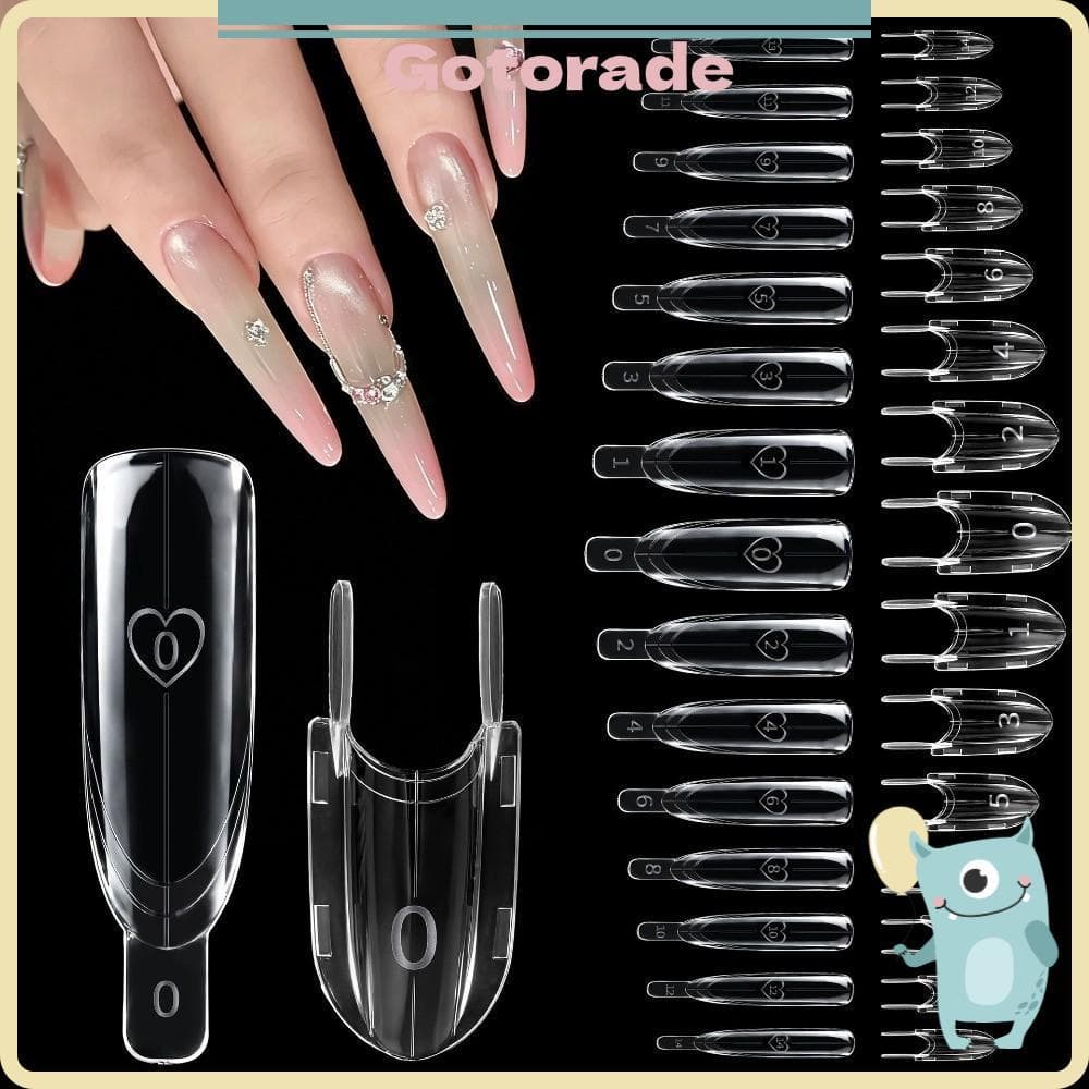 GOTORADECO 120 Peças De Forma De Unha Dupla Sanduíche , Molde Em Formato De Foguete , Ferramentas De Manicure De Cobertu