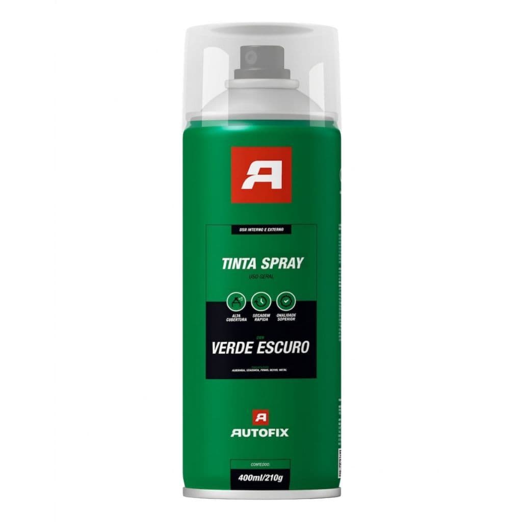 Tinta Spray Uso Geral 400ml Verde Brasil Escuro Metal Madeira Autofix Aerossol Ok