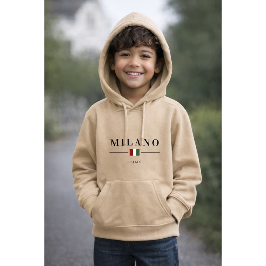 Blusa Moletom Infantil Canguru Com Capuz Milano Casual Inverno