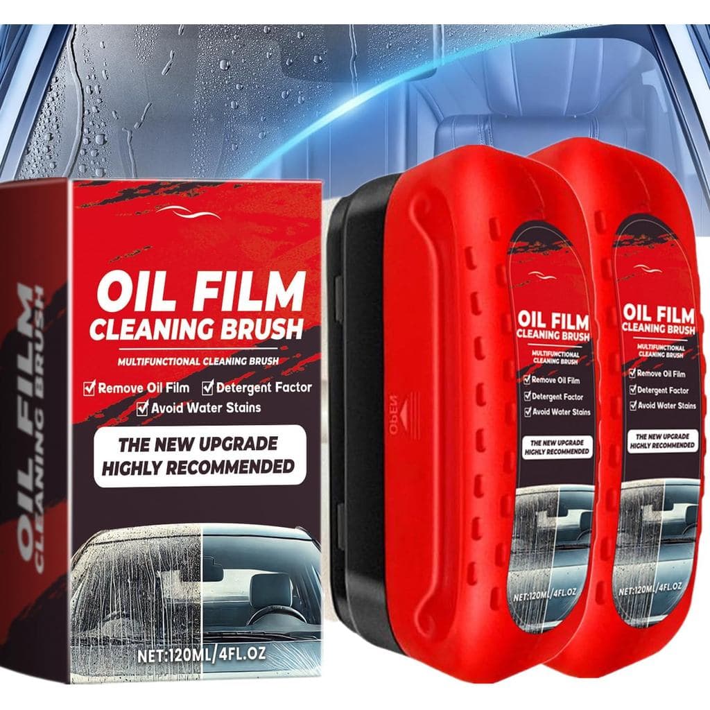 LOYOTICE Escova de Limpeza de Película Oleosa Automotiva 2 Peças, Limpador de Para-brisa para Janelas e Vidros de Carro,