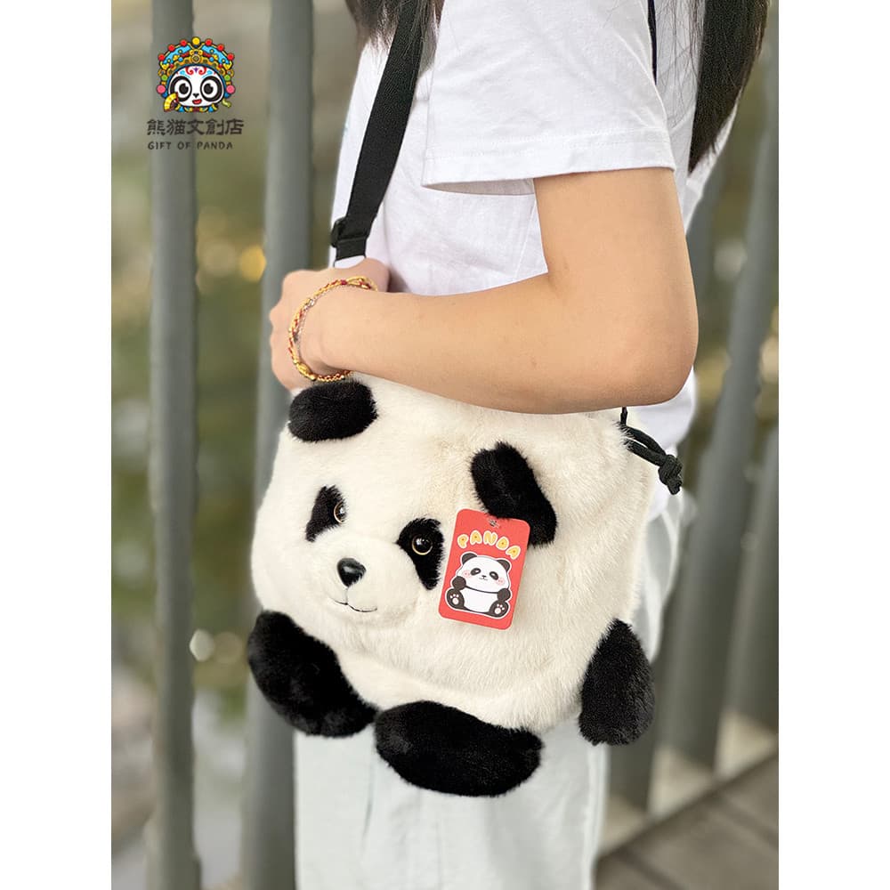 Chengdu Panda Boneca Bolsa Mensageiro de Um Ombro Bonito Boneca de Pelúcia Casal Mochila Lembrança Presente