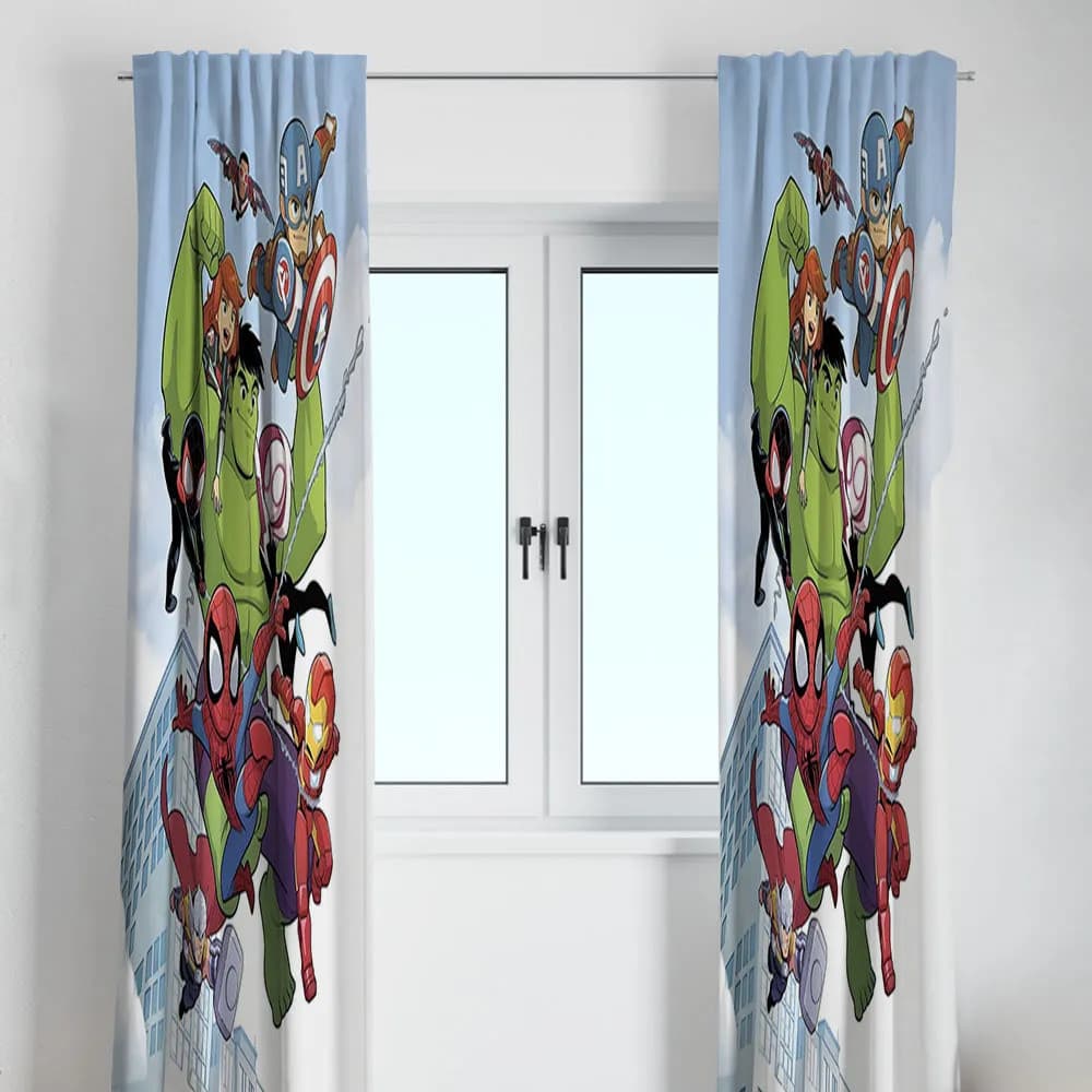Cortina Heróis Infantil 2,80 X 1,20 Menino Vingadores Kids