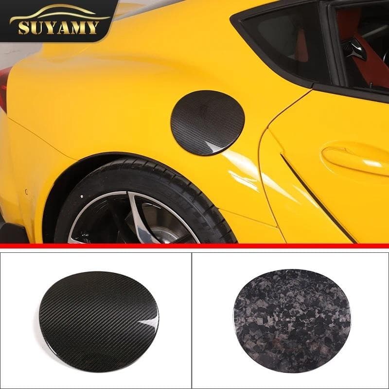Tampa Do Tanque De Combustível De Fibra De Carbono Real , Adesivos Decorativos Adequados Para Toyota GR Supra A90 2019-2