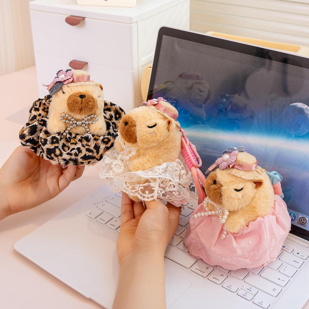 Bonito Capivara Chaveiro Pingente De Pelúcia Adorável Saco De Boneca Charme Mochila Pendurado Decoração Presente Para Na