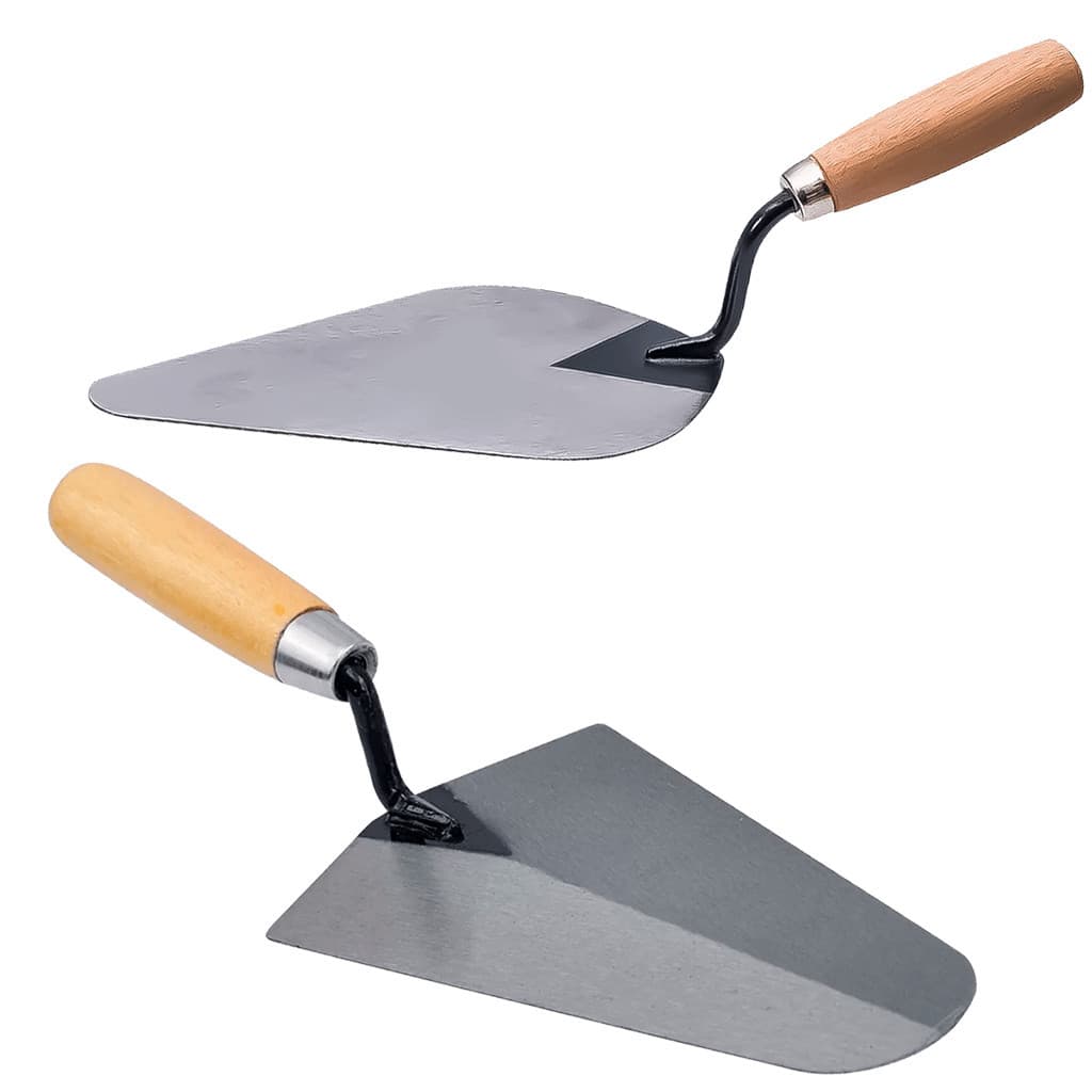 Colher De Pedreiro Canto Oval Ou Reto Profissional Modelos Obra Construção Parede