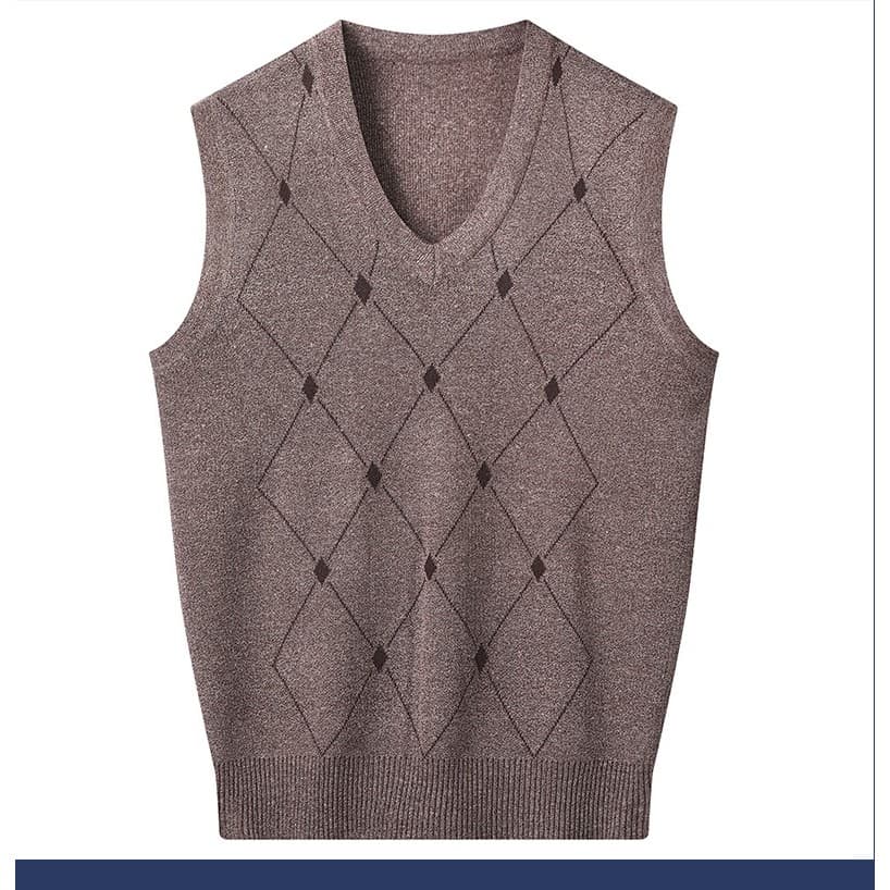 Primavera outono novos produtos de meia-idade idosos colete masculino pai usar sem mangas pulôver camisola idosos colete