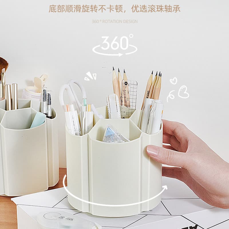 360 graus de rotação caneta titular escritório Desktop estilo simples caixa armazenamento papelaria multifuncional grand