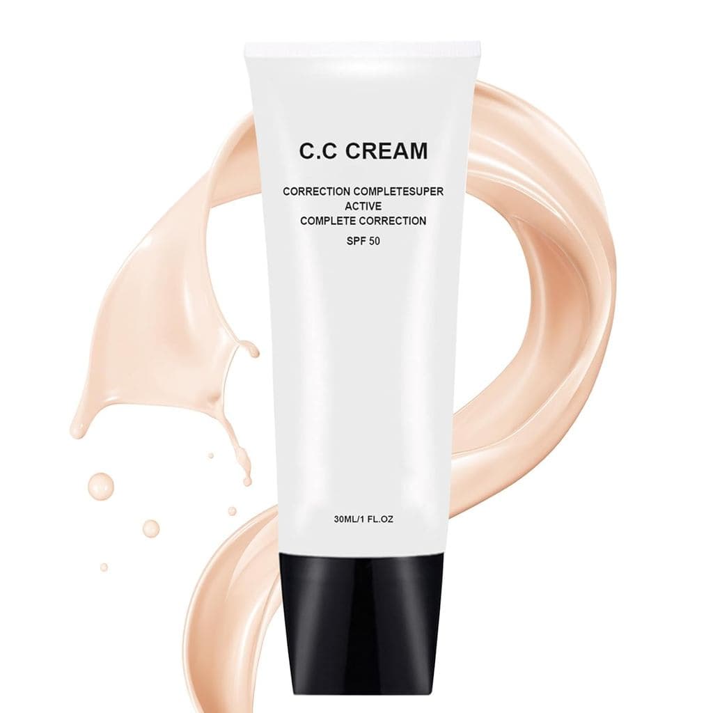 CC Cream Ajustador de Tom de Pele com FPS 50, Novo Cosmético CC Cream, Primer Pré-Maquiagem Hidratante e Corretivo de To