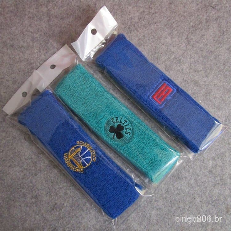 Faixa de Cabelo Respirável para Estrelas do Basquete da NBA, Algodão Puro, Absorção de Suor, Faixa de Cabelo Esportiva,