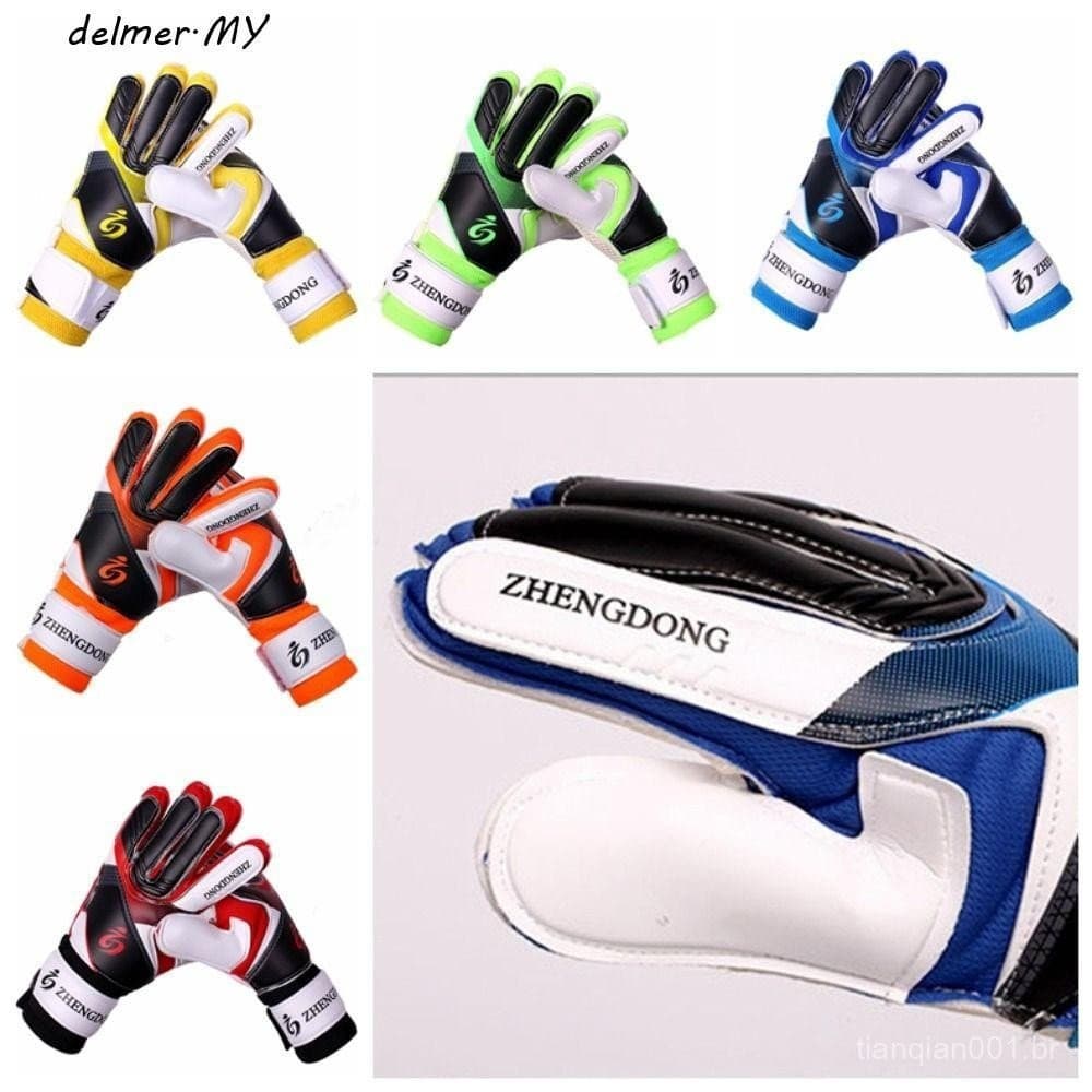 Luvas de Futebol DELMER, Luvas de Goleiro Excepcionais e Resistentes ao Desgaste, Proteção para Dedos, Luvas de Treiname
