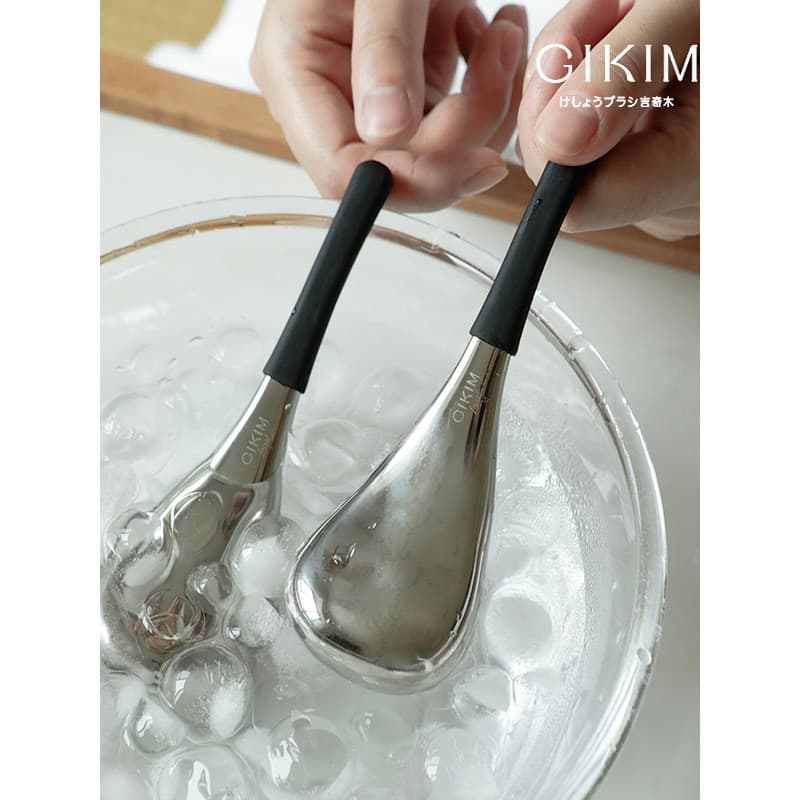 GIKIM/GIKIM Aço Inoxidável Onda de Gelo Instrumento de Beleza Pacote Frio Pacote de Gelo Quente Massageador Facial Pacot