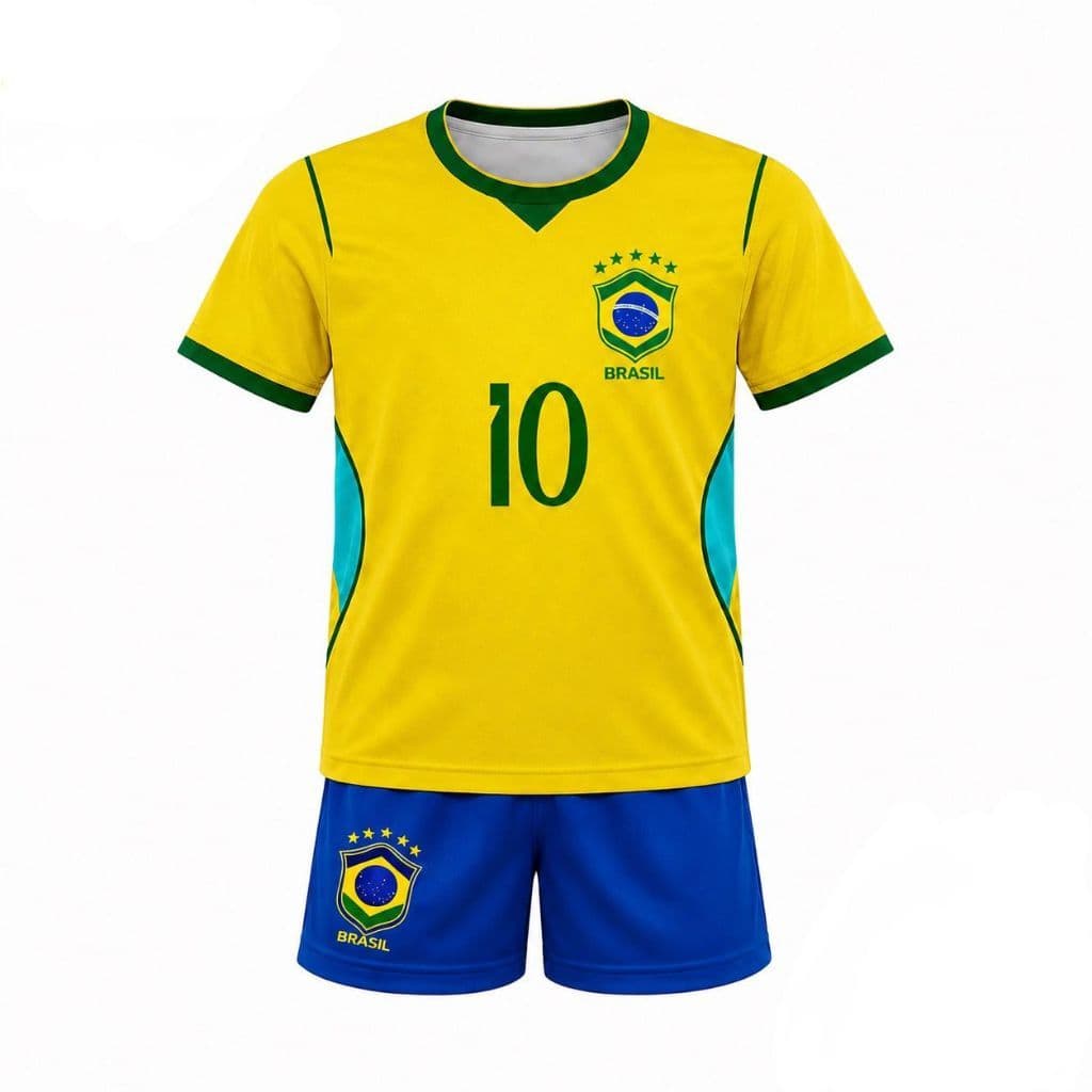 26/27 Novo Conjunto Infantil Seleção Brasileira Amarelo Brasil