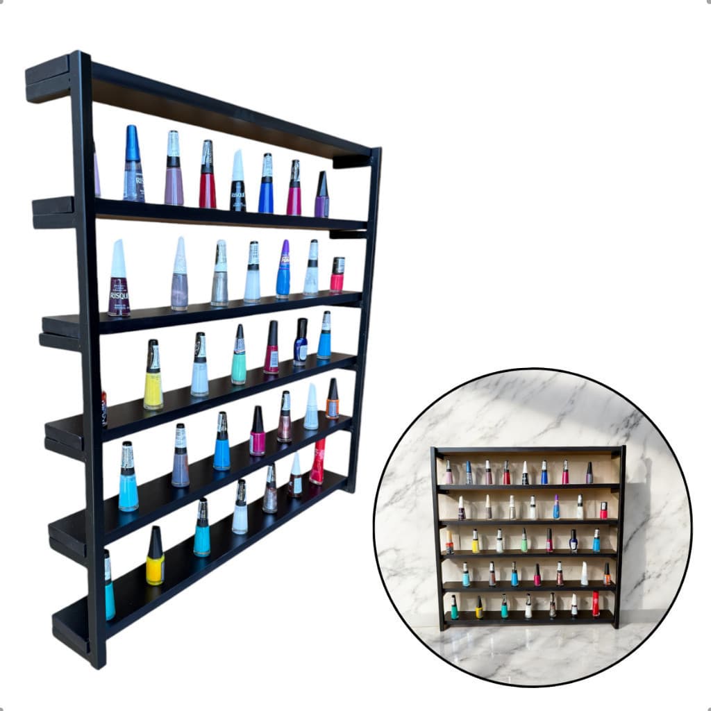 Nicho Industrial Para Esmaltes – Expositor Decorativo Para Salão de Beleza
