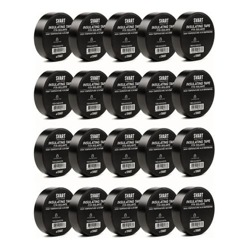 Fita Isolante Anti Chamas 10m Svart Fita Preta Pack C/20