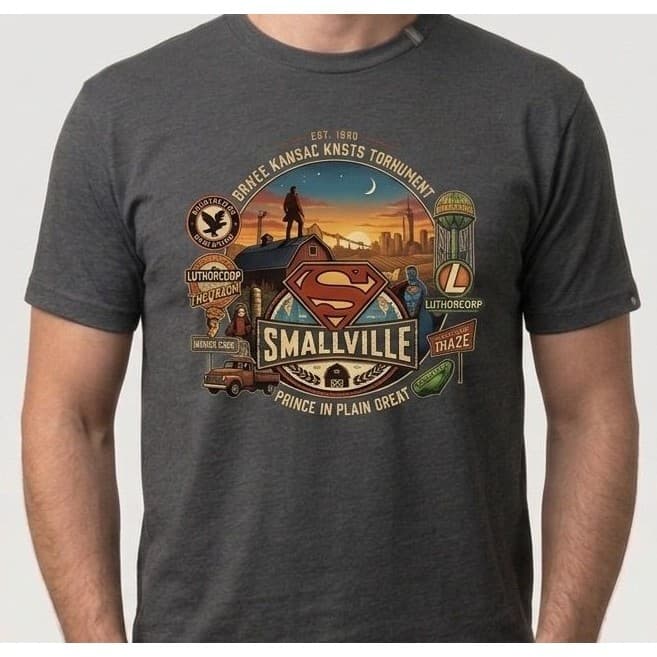Camiseta Smallville  Comics Estampa Geek Retrô Série TV Kent Farm Metropolis Luthorcorp Masculina Ove
