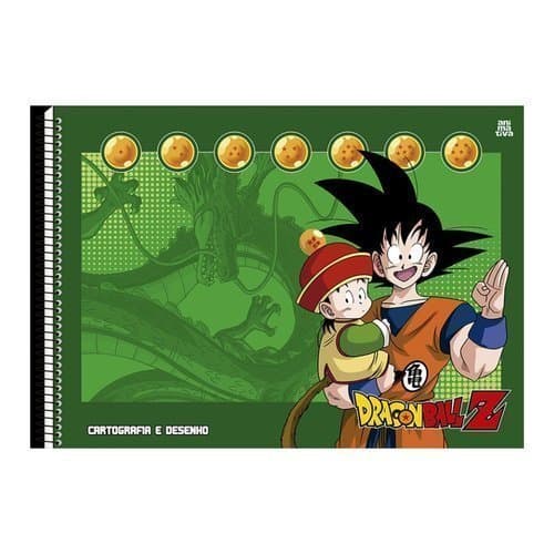 Caderno Brochura Dragon Ball Z Ilustrado para Desenho e Cartografia