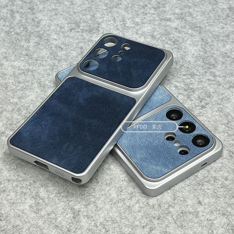 Capa para celular Samsung S26Ultra S25Ultra S24Ultra, padrão jeans, fosca, anti-queda, macia.