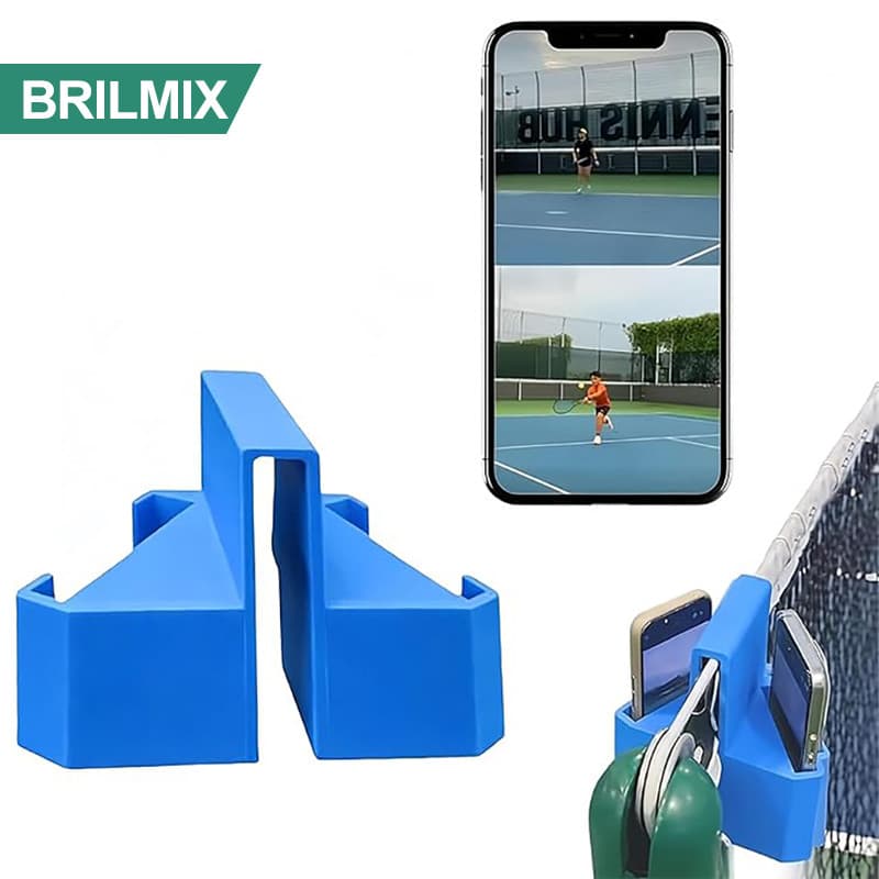 Suporte Duplo De Celular Pra Rede - Filmar Jogos de Beach Tennis, Tennis, Vôlei, Badminton