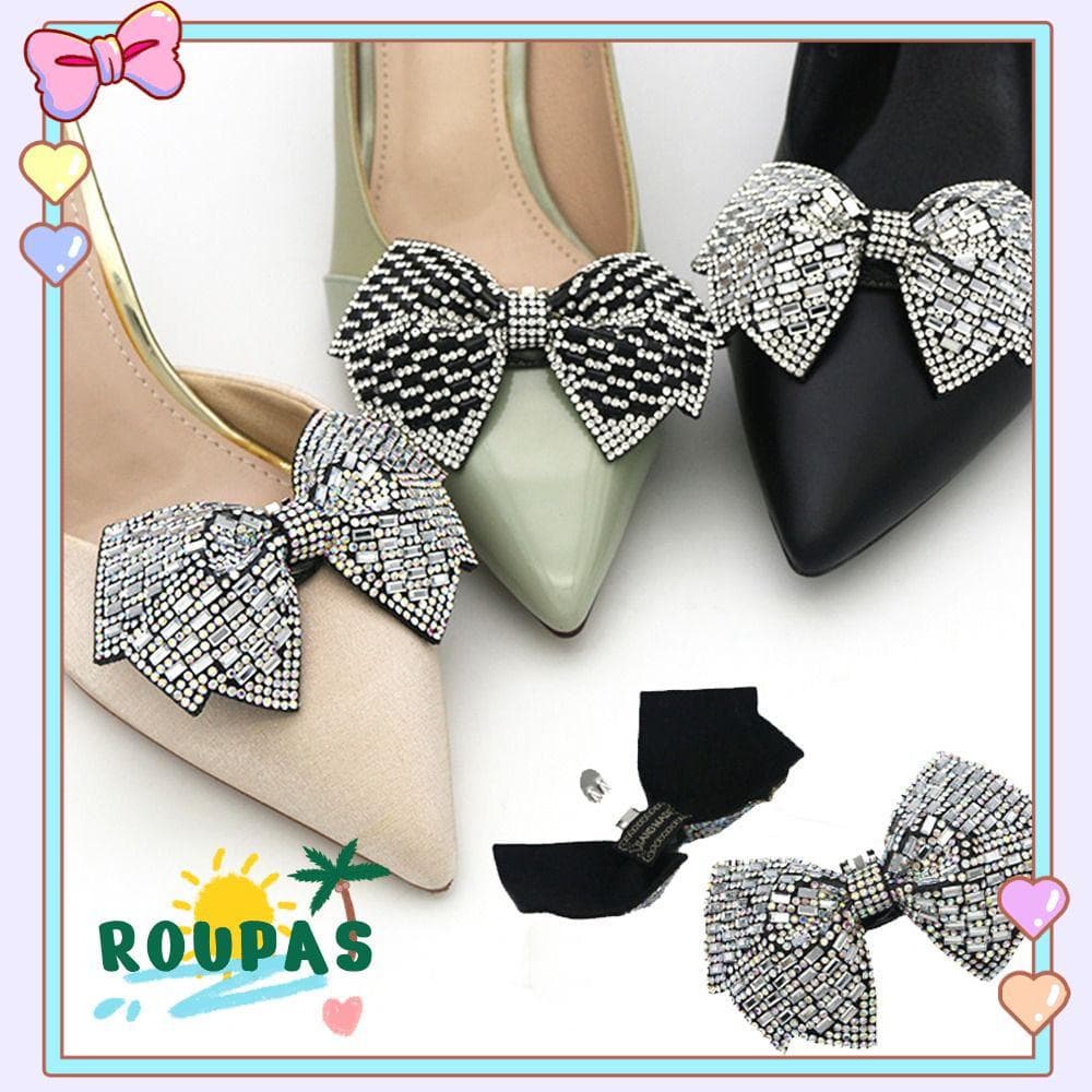 ROUPAS 1 Peça Clipes De Sapato Com Laço Salto Alto Casamento Nupcial Manual Acessórios Para Sapatos
