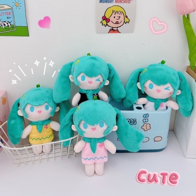 Bonito Miku Chaveiro De Pelúcia Anime Hatsune Figura Kawaii Mochila Charme Presente