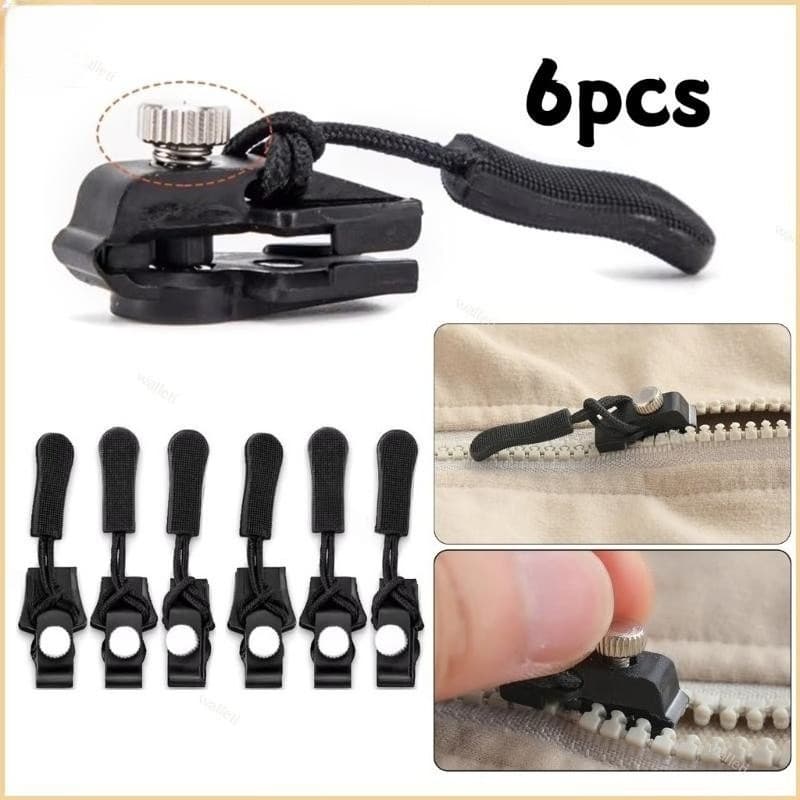 6 12 Pçs Zíperes Ajustáveis Ferramenta Reparo Fácil Instalar Fixador Para Roupas Wetsuits Sacos Mochilas Bolsa