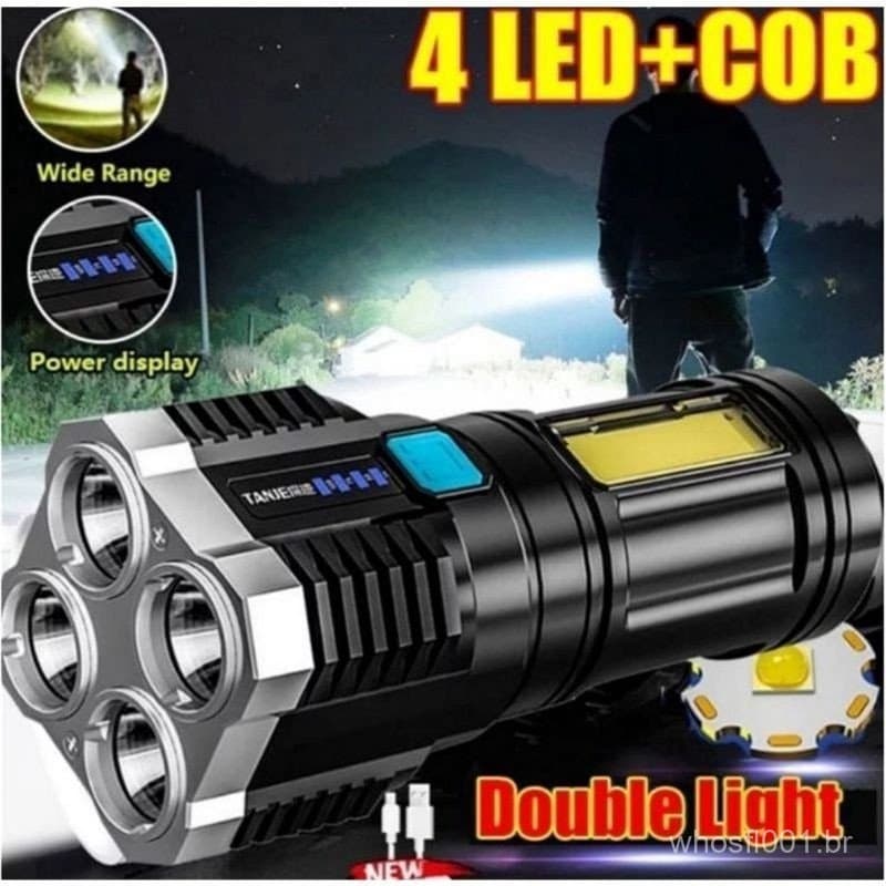 Lanterna Tatica Recarregavel Mais Forte Do Mundo Sitio Led A188