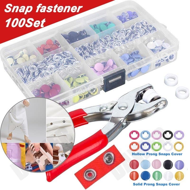 Kit De Prendedor De Pressão 400PCS-Ferramenta E Alicate De Metal Para Projetos De Artesanato Costura DIY