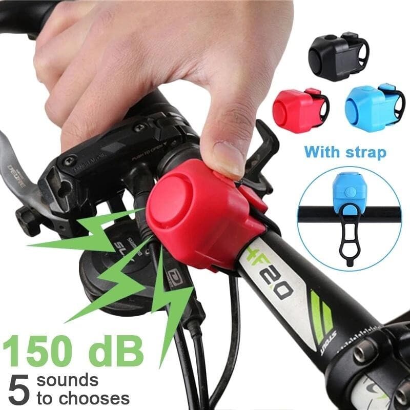 Buzina De Bicicleta Eletrônica Alta 150 Db , Sino De Aviso De Segurança , Anel De Alarme Para Guidão Ciclismo