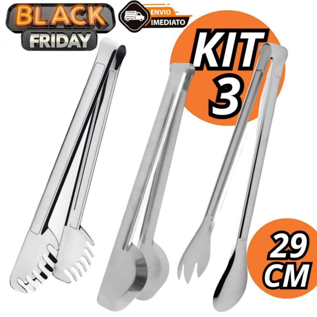 Kit Pegador Cabo Longo Pegadores Universal Massa E Salada 29cm  Impulsione sua rotina com um produto pensado