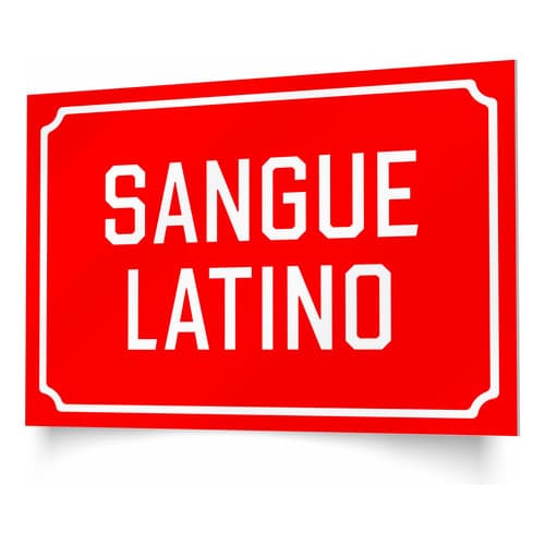 Placa Decorativa Sangue Latino Vintage Ps1mm Sangue Latino