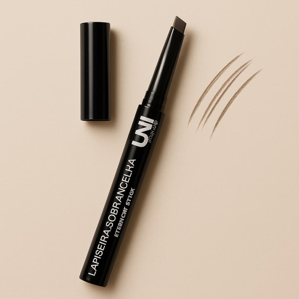 01 Lapiseira Sobrancelha Eyebrow Retrátil Marrom Uni Makeup