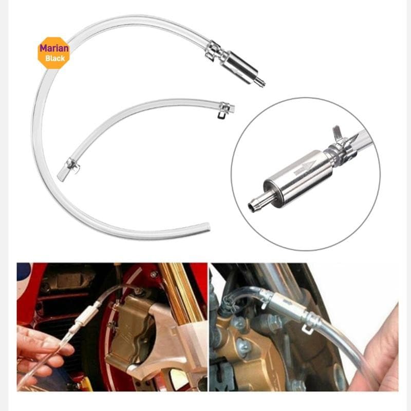 1 Conjunto De Fluido Sangrador De Sangramento De Freio Mangueira Hidráulica Prata Kit De Ferramentas